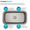 Aquacubic American style 31-1/2 inch Undermount Single Bowl 16-gauge Stainless Steel Kitchen Sink